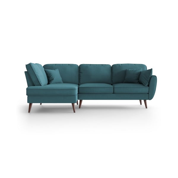 Turkio spalvos kampinė sofa My Pop Design Auteuil, kairysis kampas