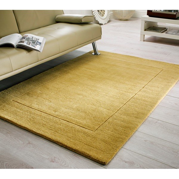 Geltonas vilnonis kilimas 230x160 cm Tuscany Siena - Flair Rugs-image-1