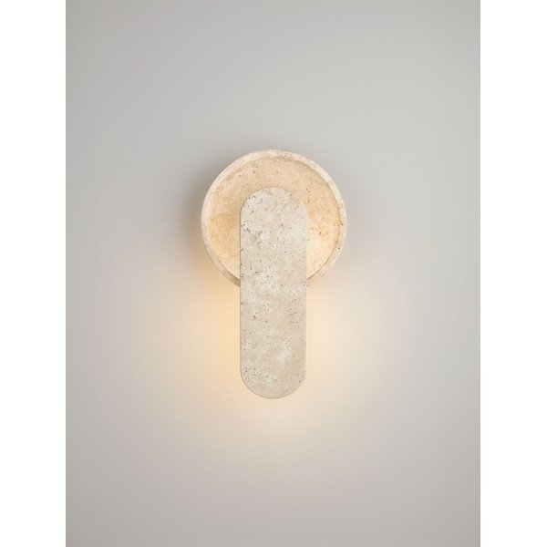 Smėlio spalvos iš akmens sieninė lempa LED Mavis – Nova Luce-image-3