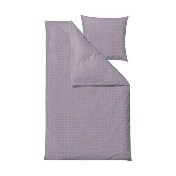 Levandų violetinės spalvos medvilnės satino viengulė patalynė Södahl Edge, 150 x 210 cm