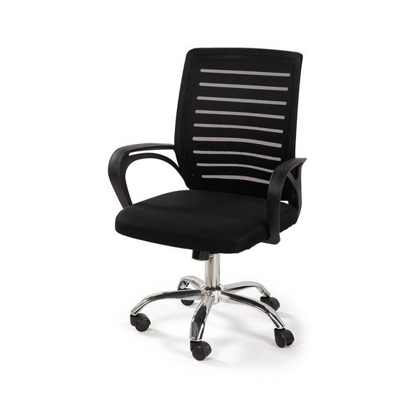 Juodos spalvos iš audinio biuro kėdė Evon – Bonami Essentials