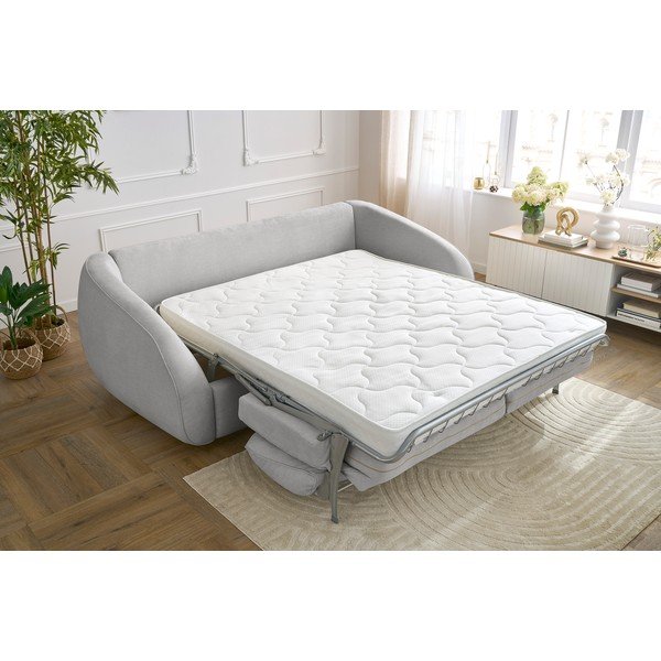 Sulankstoma sofa šviesiai pilkos spalvos 235 cm Cezanne – Bobochic Paris-image-1