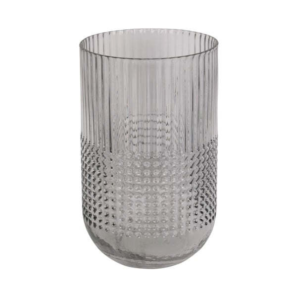 Pilka stiklo vaza PT LIVING Attract, aukštis 20 cm
