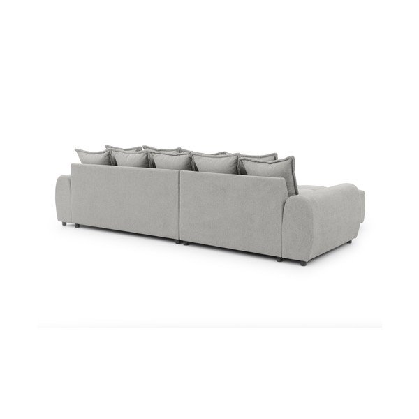 Šviesiai pilkos spalvos kampinė sofa (su kairiuoju kampu/su gultu) Albane  – Ropez-image-4