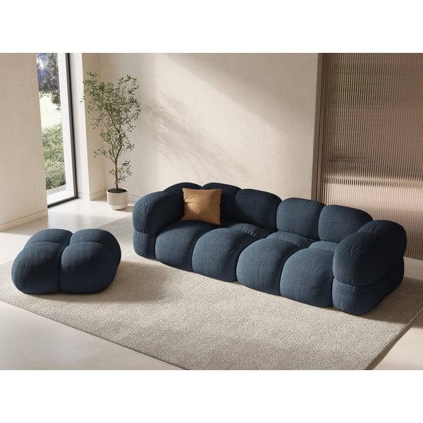 Tamsiai mėlynos spalvos sofa 250 cm Loretto – Cosmopolitan Design-image-1