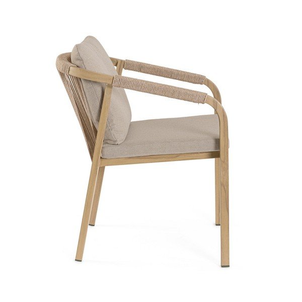 Natūralios spalvos metalinė sodo kėdė Kalimera – Bizzotto-image-3