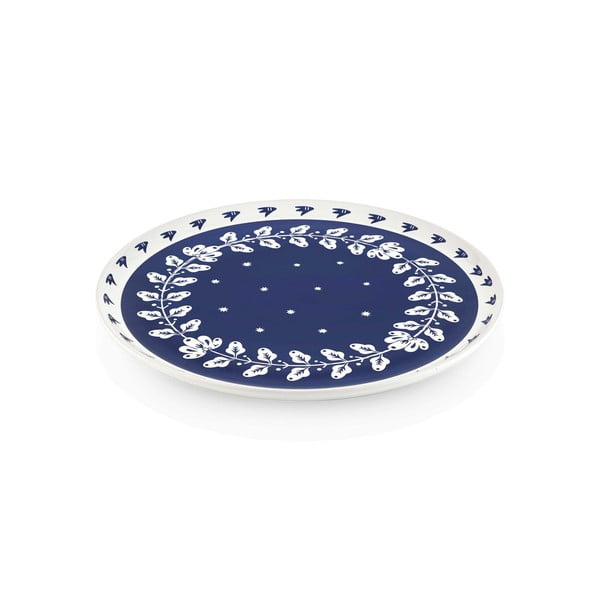 Mėlynos ir baltos spalvos porceliano lėkštė Mia Bloom, ⌀ 30 cm