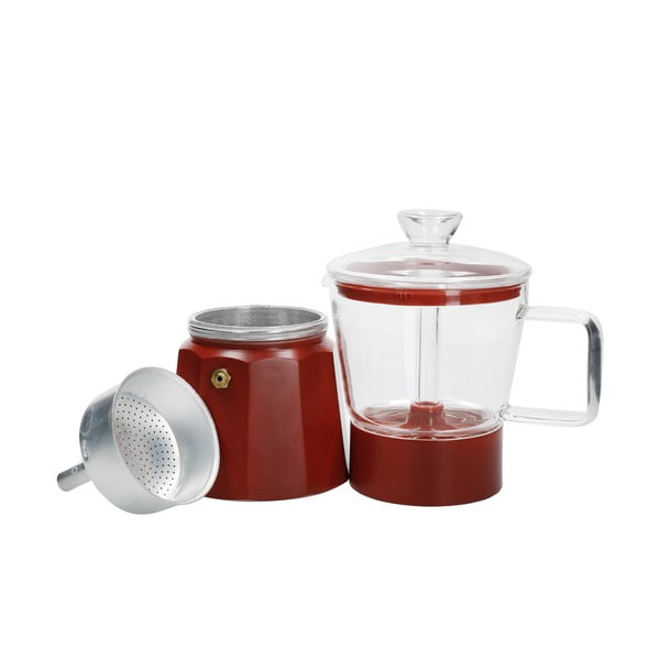 Raudonas nerūdijančio plieno moka arbatinukas 0,29 l La Cafetiere Verona - Kitchen Craft
