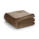 Iš velveto dygsniuota lovatiesė šviesiai rudos spalvos 220x240 cm Laila – AmeliaHome