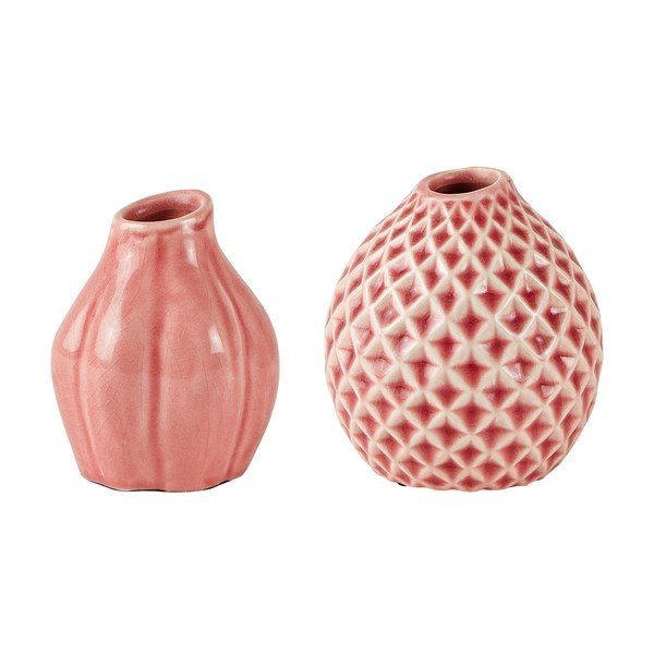 2 rožinių keraminių vazų rinkinys "Villa Collection