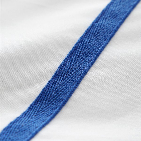 Iš medvilnės viengulė patalynė baltos spalvos/mėlynos spalvos 135x200 cm Herringbone Trim Stripe – Content by Terence Conran-image-3