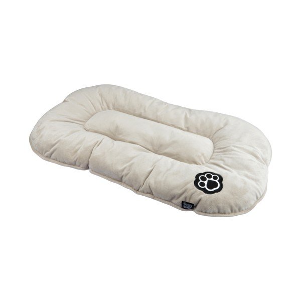 Smėlio spalvos iš zomšo augintinio guolis šuniui 61x38 cm Flakes – Love Story