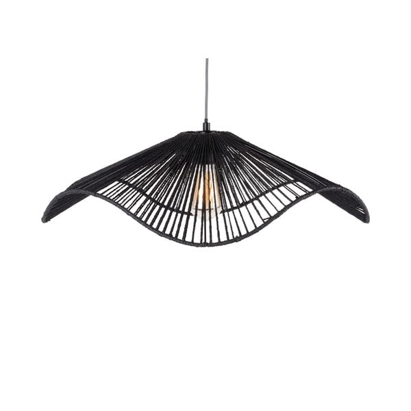 Kabantis šviestuvas juodos spalvos ø 62 cm su gaubtu iš virvės  Sombra  – Leitmotiv