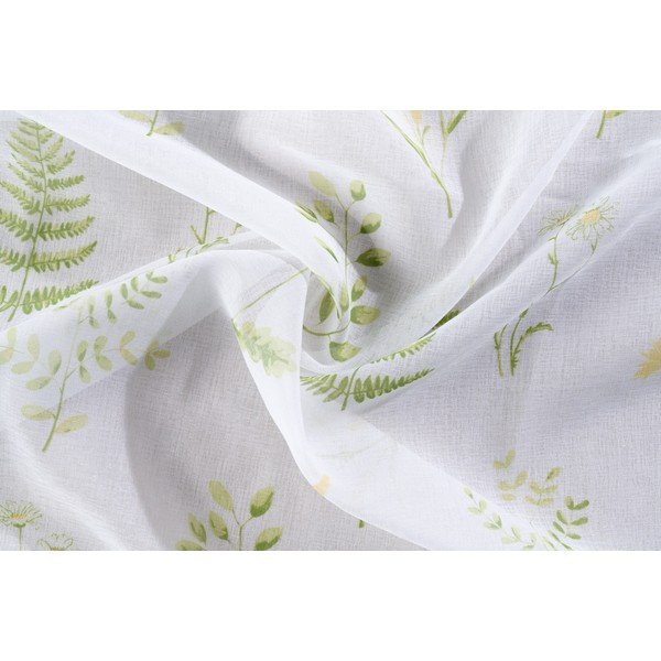 Permatoma užuolaida baltos spalvos/žalios spalvos 140x245 cm Caledonia – Mendola Fabrics-image-2