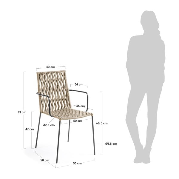 4 smėlio spalvos kėdžių rinkinys "La Forma Bettie-image-4