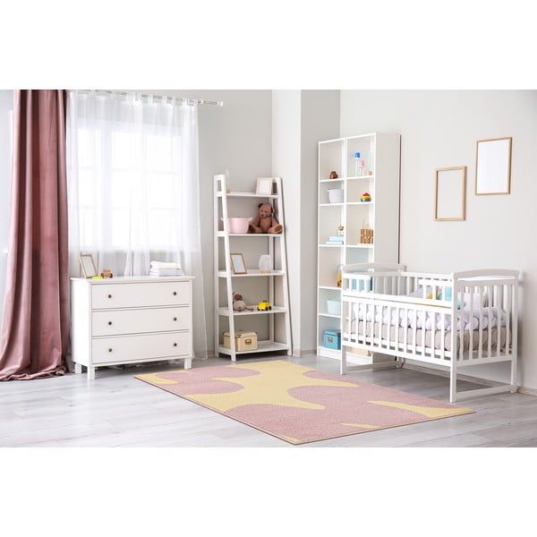 Geltonos spalvos/rožinės spalvos vaikiškas kilimas 120x170 cm Hugsy Vanilla – FD-image-1