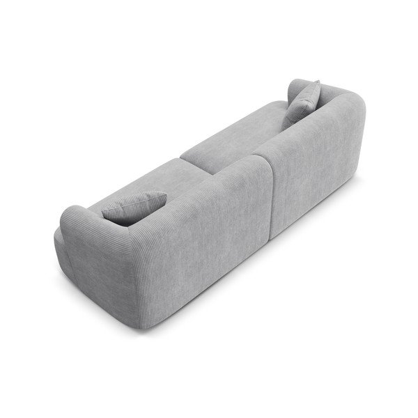 Šviesiai pilkos spalvos sofa iš kordinio velveto 255 cm Campi – Cosmopolitan Design-image-4
