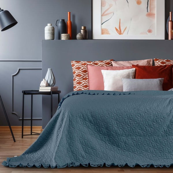 Mėlyna lovatiesė AmeliaHome Tilia Marine, 260 x 240 cm-image-1