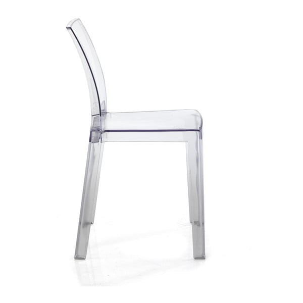2 skaidrių plastikinių lauko valgomojo kėdžių rinkinys Tomasucci Mia