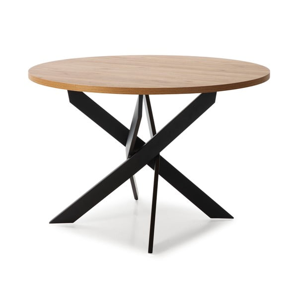 Apvalus valgomojo stalas su ąžuoliniu stalviršiu 120x120 cm Ther - Marckeric-image-2