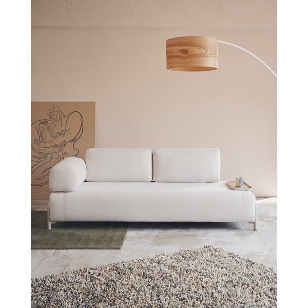 Smėlio spalvos iš šenilinio audinio sofa 232 cm Compo – Kave Home-image-1
