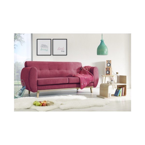 Raudona dvivietė sofa "Bobochic Paris Viking-image-1
