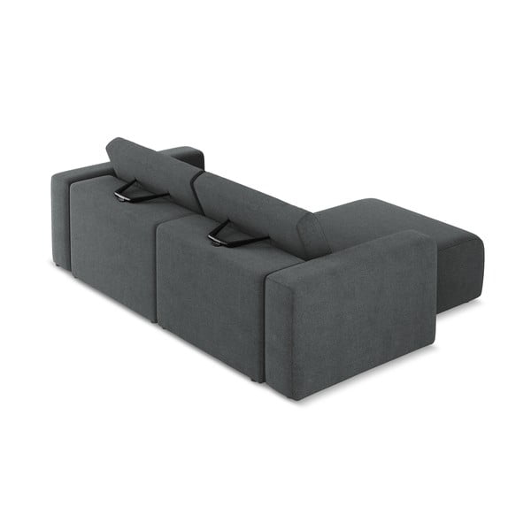 Pilkos spalvos kampinė sofa (su kairiuoju kampu) Kalea – Makamii-image-4