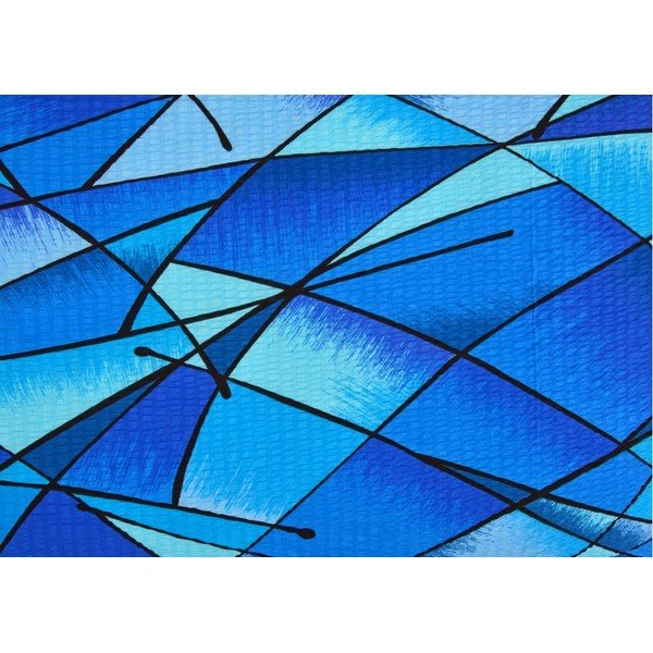 Mėlyna krepinė patalynė viengulė lovai 140x200 cm Rainbow -image-1