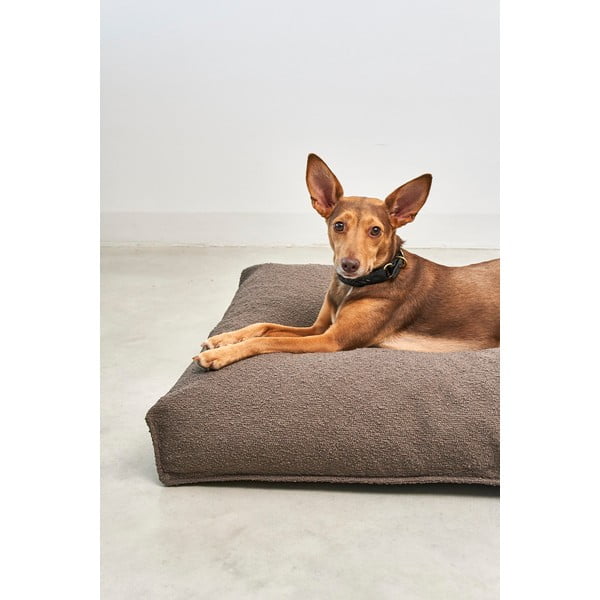 Rudos spalvos iš boucle čiužinys šuniui 100x75 cm Mondo Chocolate M – MiaCara-image-2