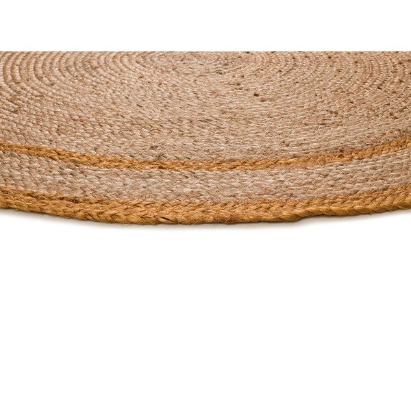 Apvalios formos kilimas garstyčių spalvos/natūralios spalvos ø 120 cm Mahon – Universal-image-3