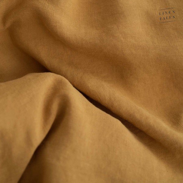 Iš kanapių pluošto viengulis antklodės užvalkalas geltonos spalvos 140x200 cm – Linen Tales-image-2