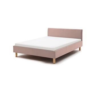 Šviesiai rožinė dvigulė lova Meise Möbel Lena, 120 x 200 cm