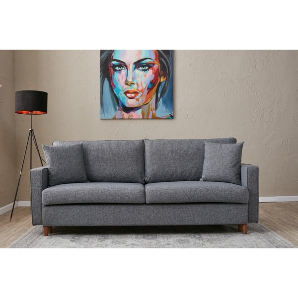 Sulankstoma sofa tamsiai pilkos spalvos 210 cm Eva – Balcab Home-image-1