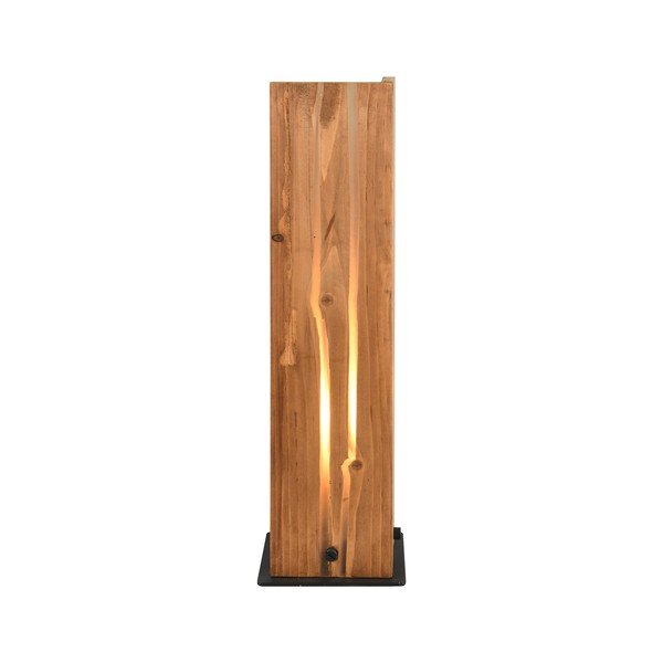 Stalinis šviestuvas juodos spalvos/natūralios spalvos (aukštis 40 cm) su mediniu gaubtu Karuni – Trio-image-2