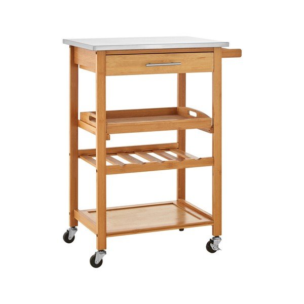 Iš bambuko vežimėlis ant ratukų 41x58 cm Harlow – Premier Housewares