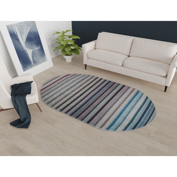 Skalbiamas kilimas mėlynos spalvos/pilkos spalvos 160x230 cm – Vitaus-image-1