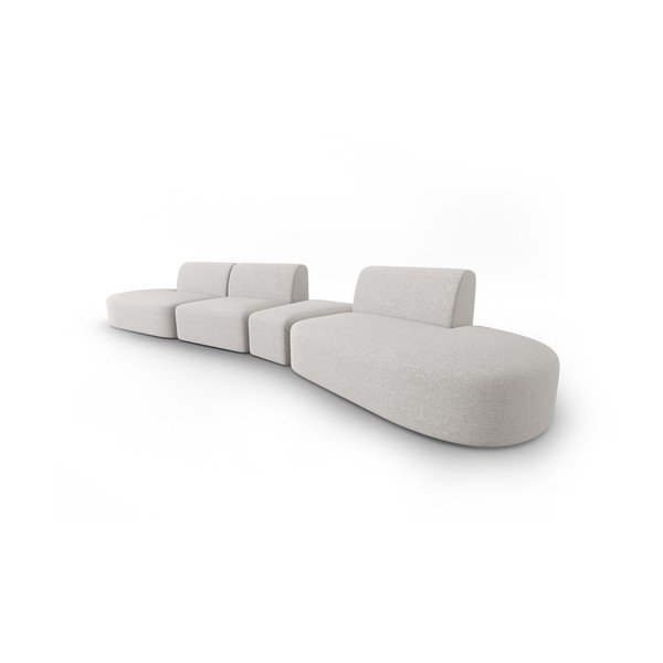 Sofa šviesiai pilkos spalvos 412 cm Shane – Micadoni Home-image-1