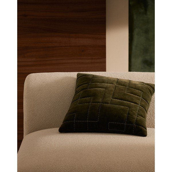 Iš velveto dekoratyvinis pagalvės užvalkalas 45x45 cm Prila – Kave Home-image-1