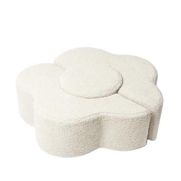 Kreminės spalvos iš boucle putų žaidimų aikštelė 3 vnt. aukštis 27 cm 88x90 cm – Meowbaby-image-2