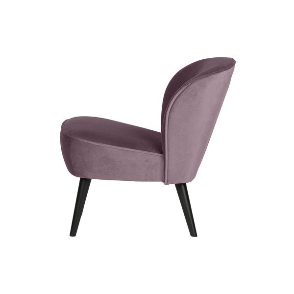 Krėslas violetinės spalvos iš velveto Sara – WOOOD-image-2