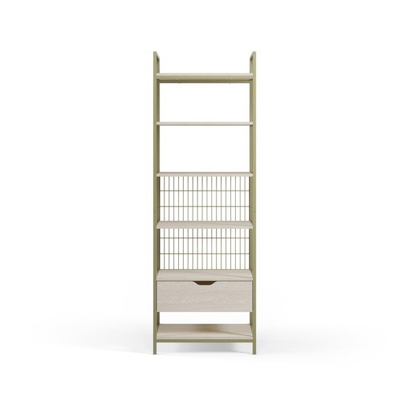 Žalios spalvos iš plieno knygų spinta  60x179,5x40 cm Amara – Marckeric-image-4