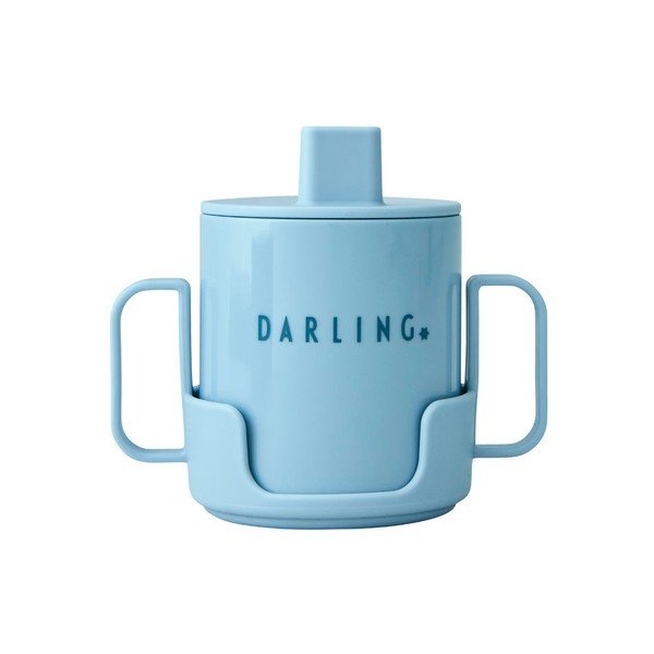 Šviesiai mėlynas vaikiškas puodelis Design Letters Mini Darling-image-2