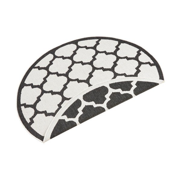 Juodos ir kreminės spalvos lauko kilimas NORTHRUGS Palermo, ⌀ 200 cm-image-3