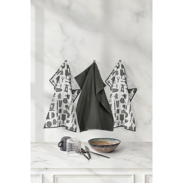 3 mikropluošto rankšluosčių rinkinys 48x40 cm Essential - Tiseco Home Studio-image-1