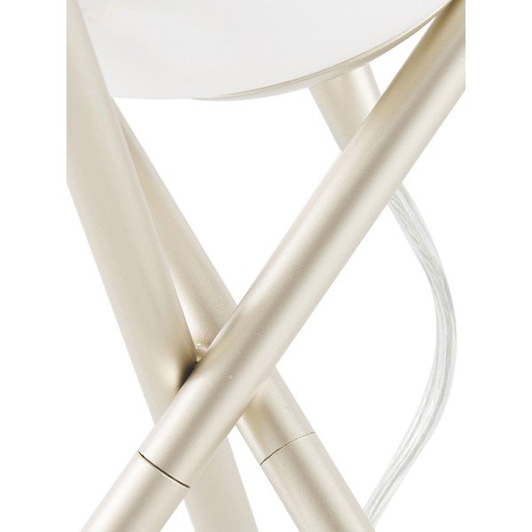 Baltas stalinis šviestuvas su stikliniu gaubtu Westwing Collection Erik, aukštis 33 cm-image-2