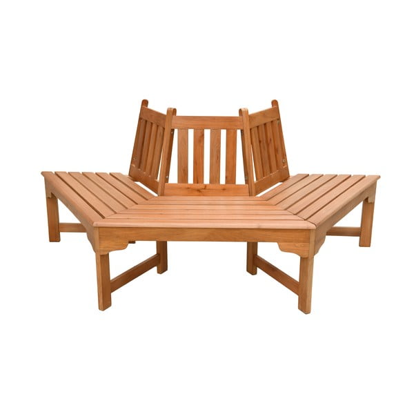 Natūralios spalvos medžio masyvo sodo suoliukas Ontario – Garden Pleasure-image-2