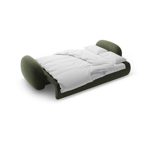 Žalios spalvos iš šenilinio audinio sulankstoma/su sandėliavimo vieta sofa 262 cm Tonale – Cosmopolitan Design-image-4