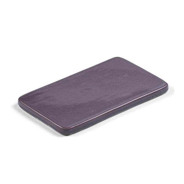 Slyvų violetinės spalvos akmens masės padėklas "Bitz Mensa", 22 x 12,8 cm