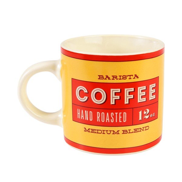Raudonos spalvos/kreminės spalvos iš keramikos puodelis 350 ml Barista – Rex London