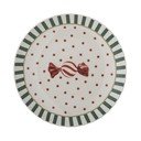 Baltos spalvos desertinė iš akmens masės lėkštė su Kalėdų motyvu ø 16 cm Yule – Bloomingville